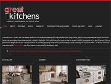 Tablet Screenshot of greatkitchens.com